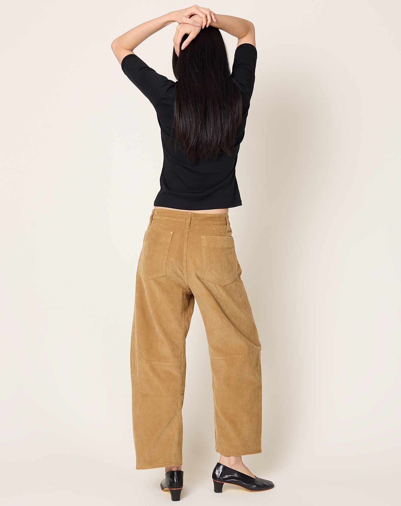 Maria McManus Crescent Leg Jean in Camel