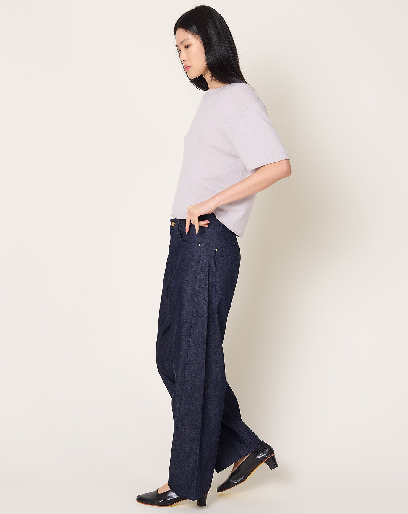 Maria McManus Crescent Leg Jean in Indigo