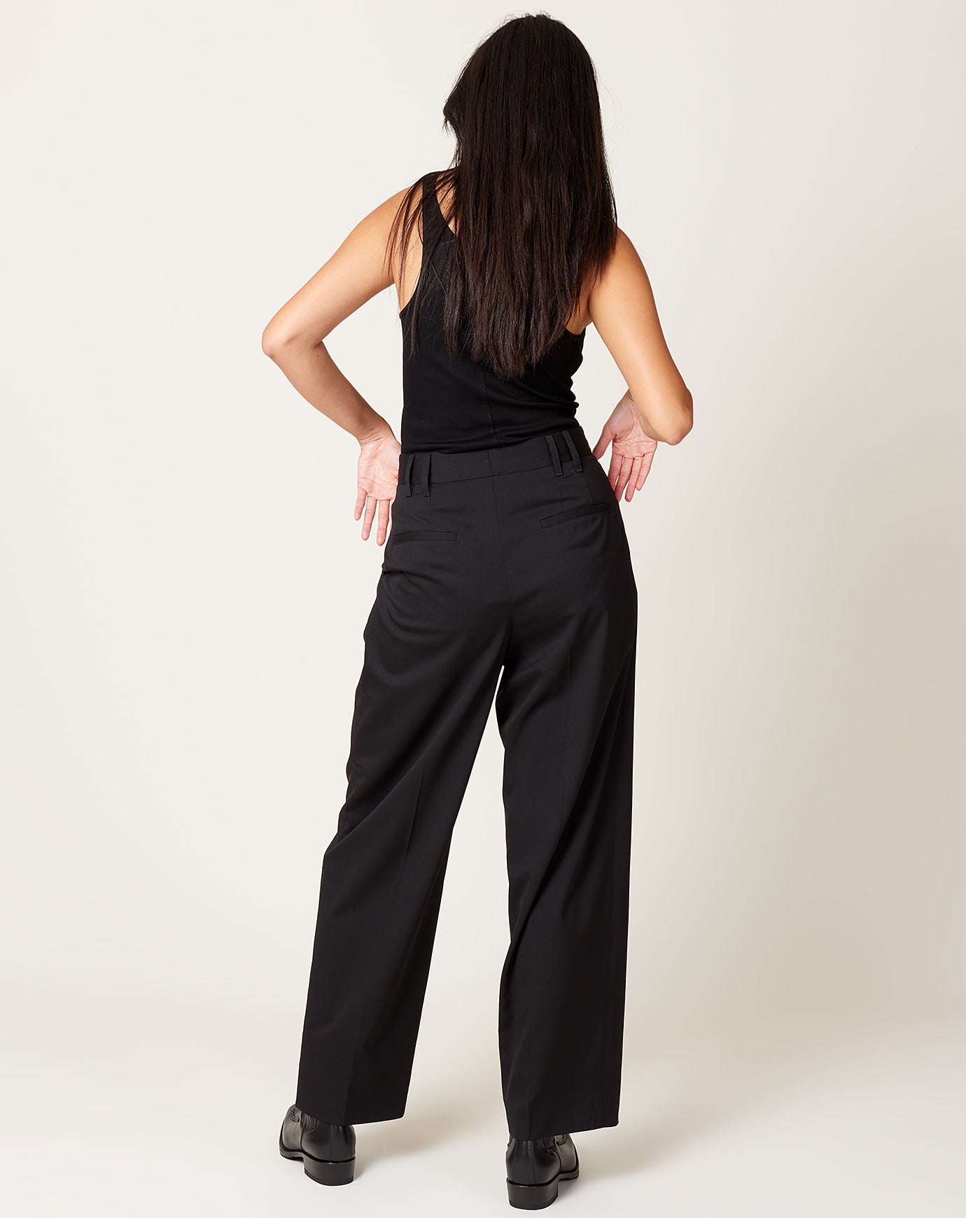 Maria McManus Double Pleat Front Trouser in Black