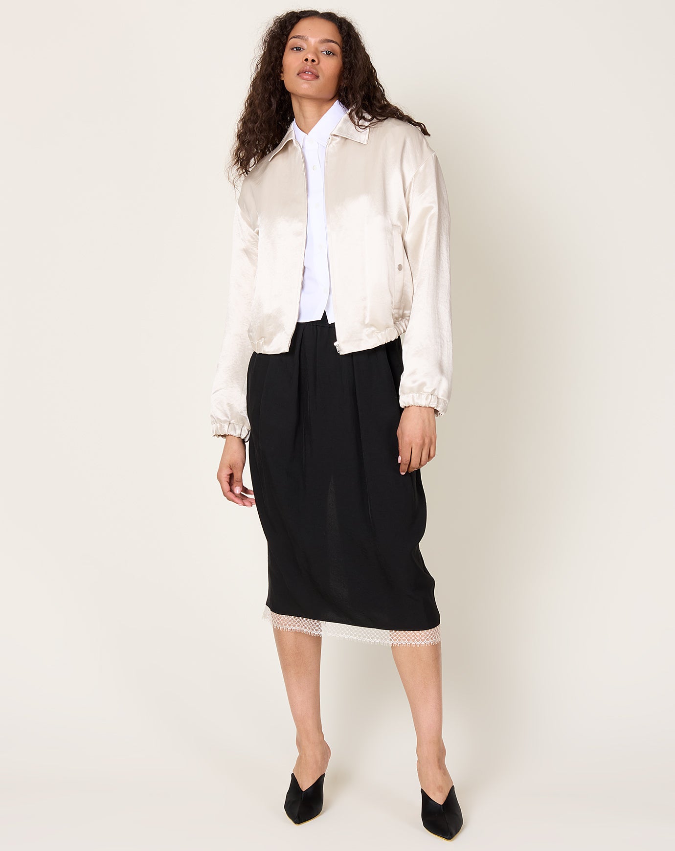 Maria McManus Flight Jacket in Champagne