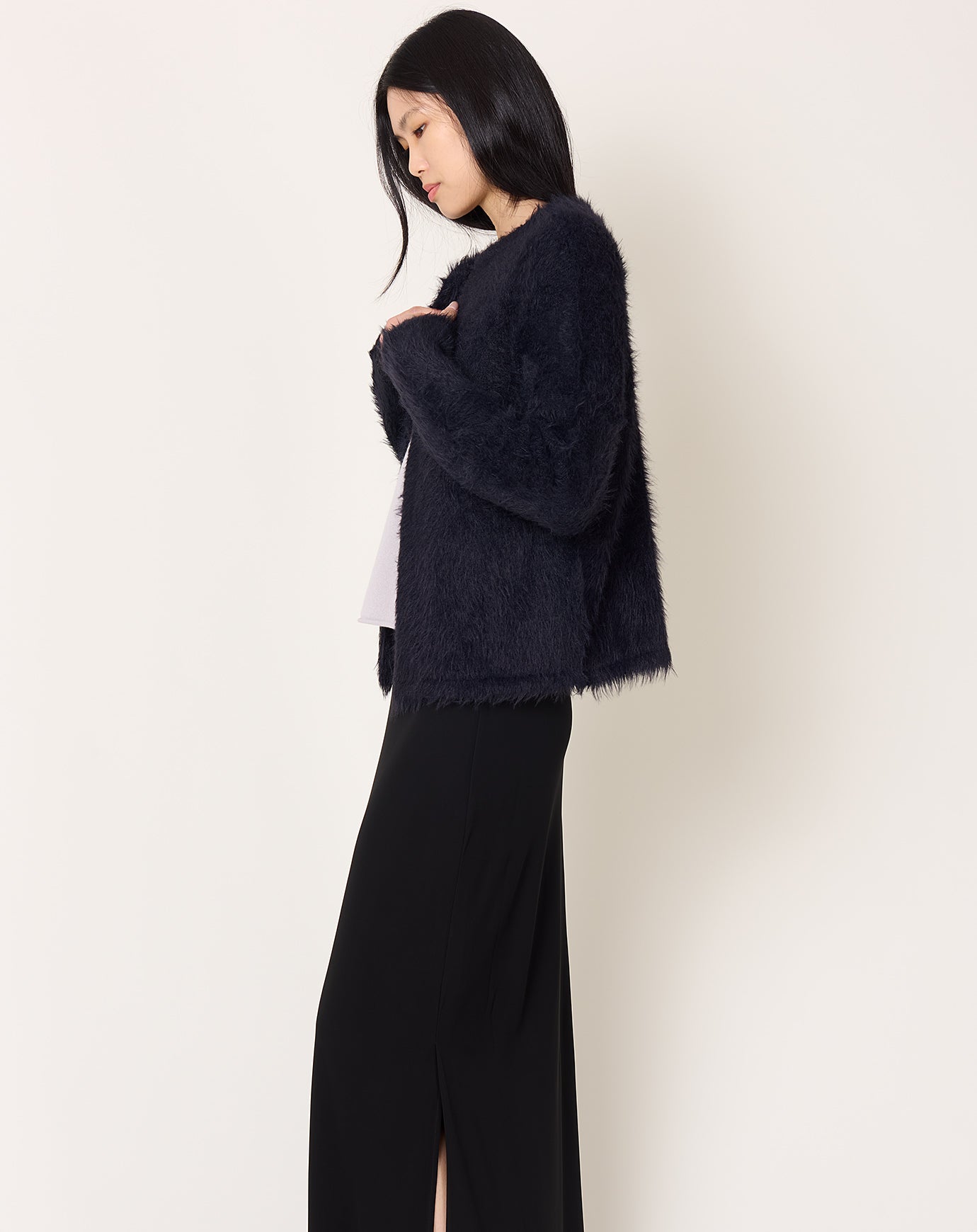 Maria McManus Furry Bolero in Midnight