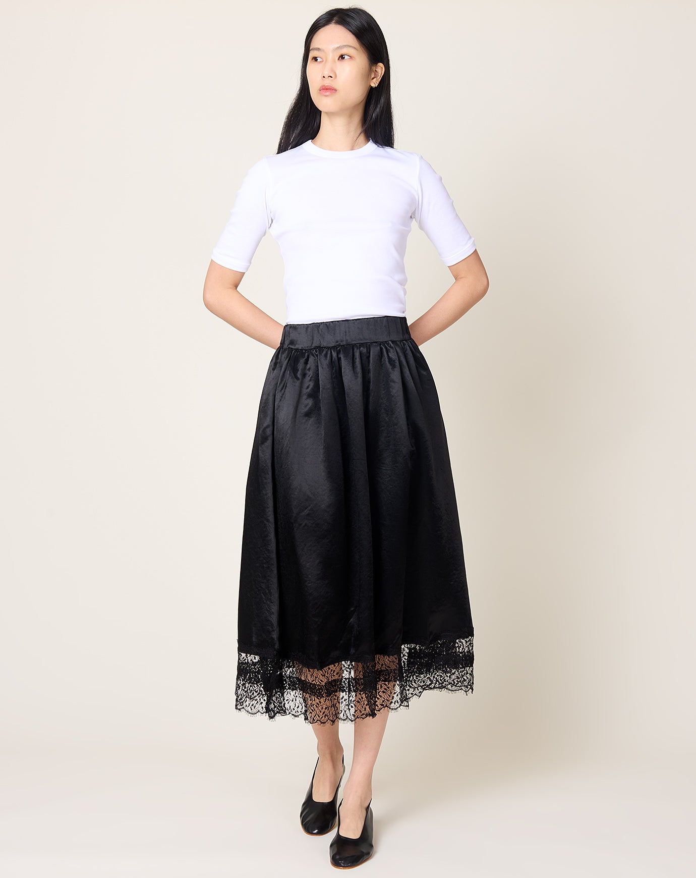 Maria McManus Gathered Skirt in Black