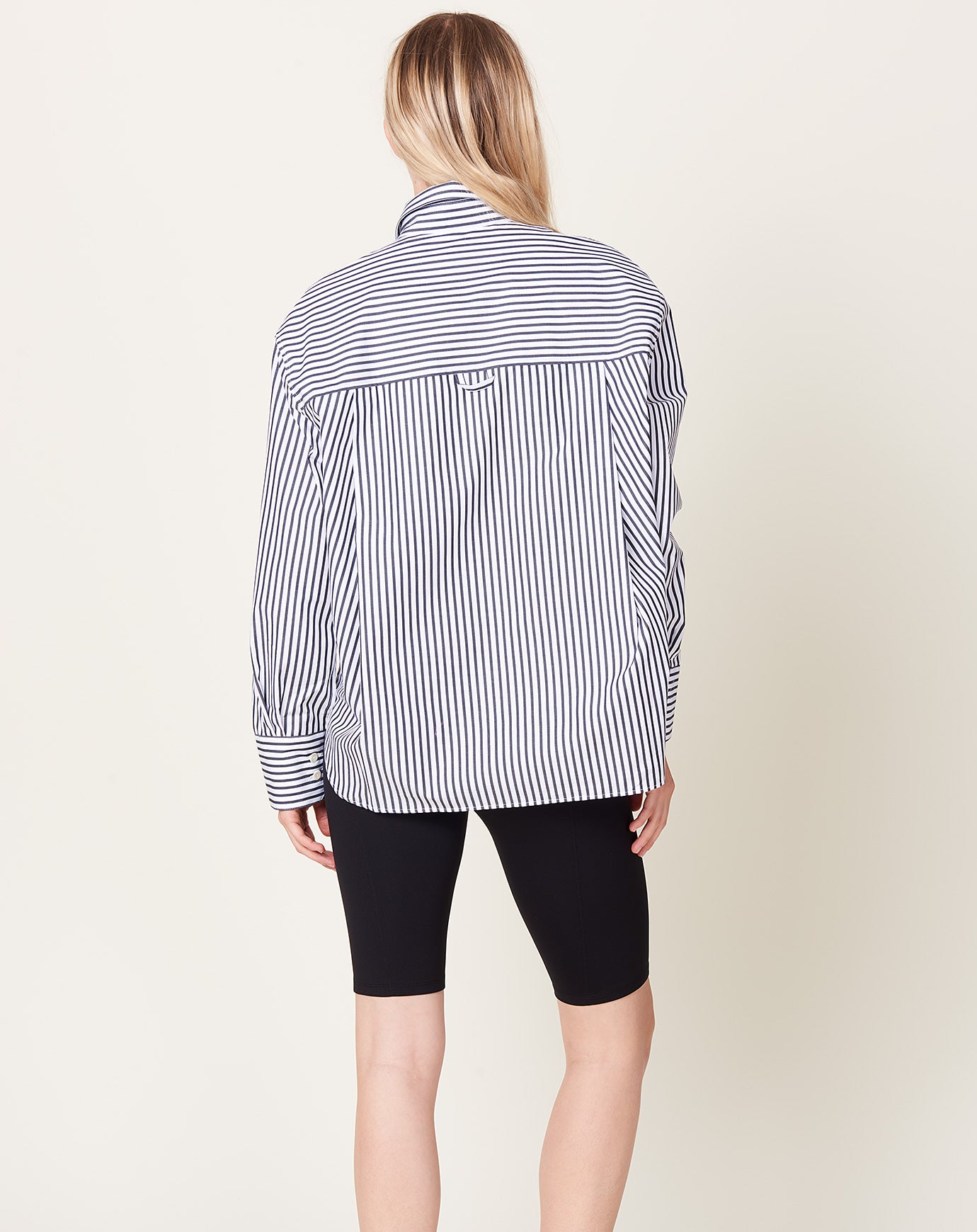 Maria McManus Oversized Shirt in Black & White Stripe