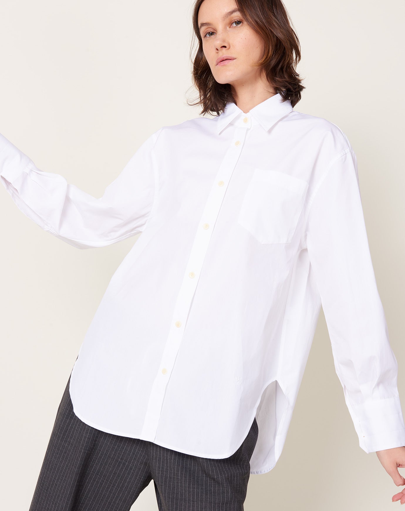 Maria McManus Oversized Tunic Shirt in White