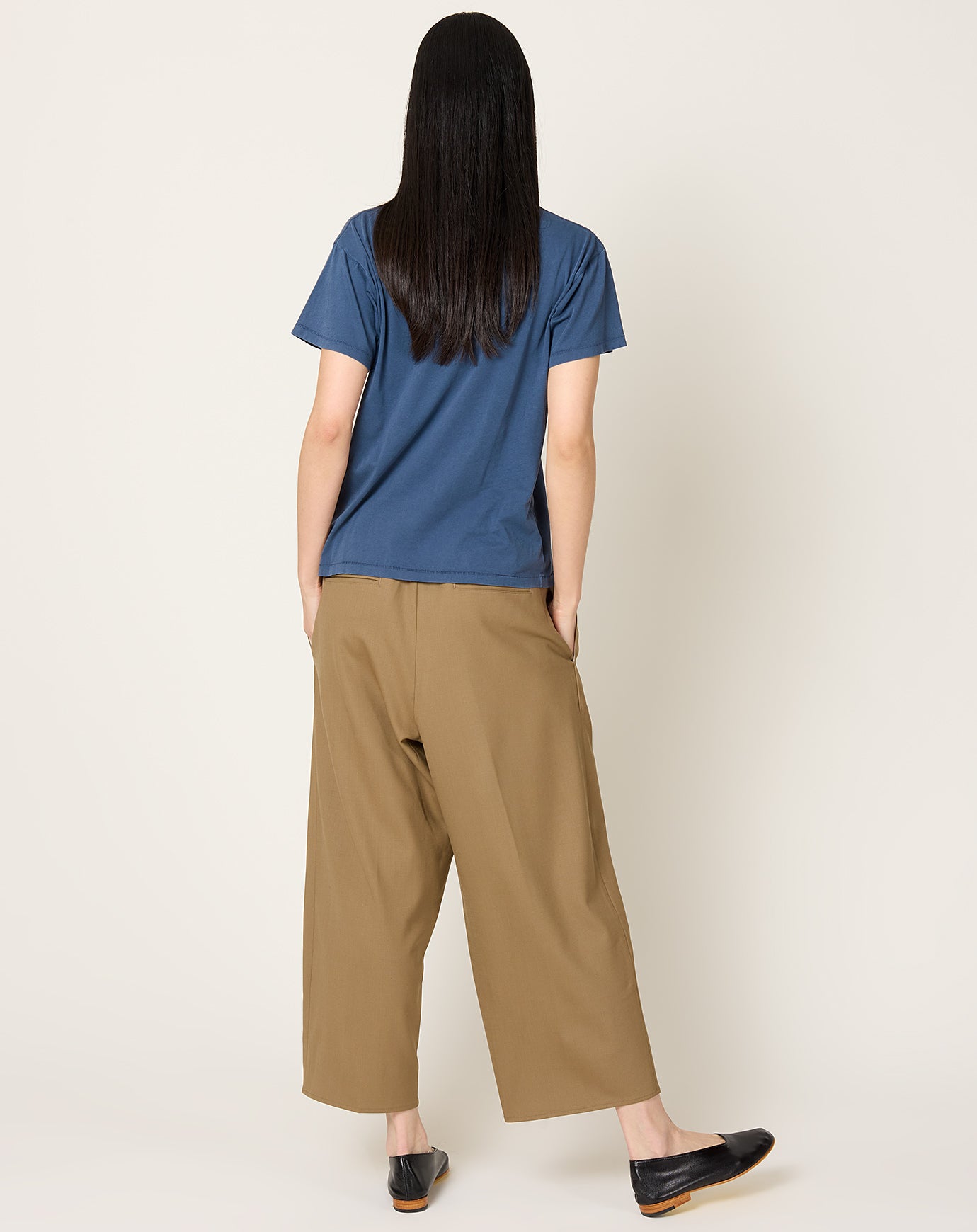 Maria McManus Pull On Wide Leg Crop Pant in Caramel