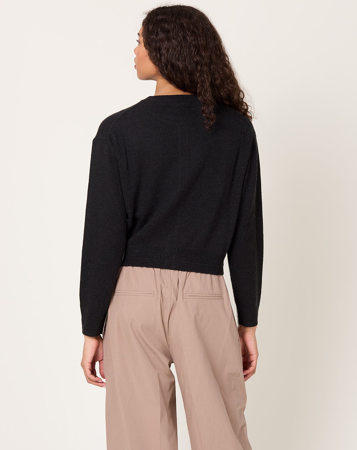 Maria McManus Tiny Button Cardigan in Black