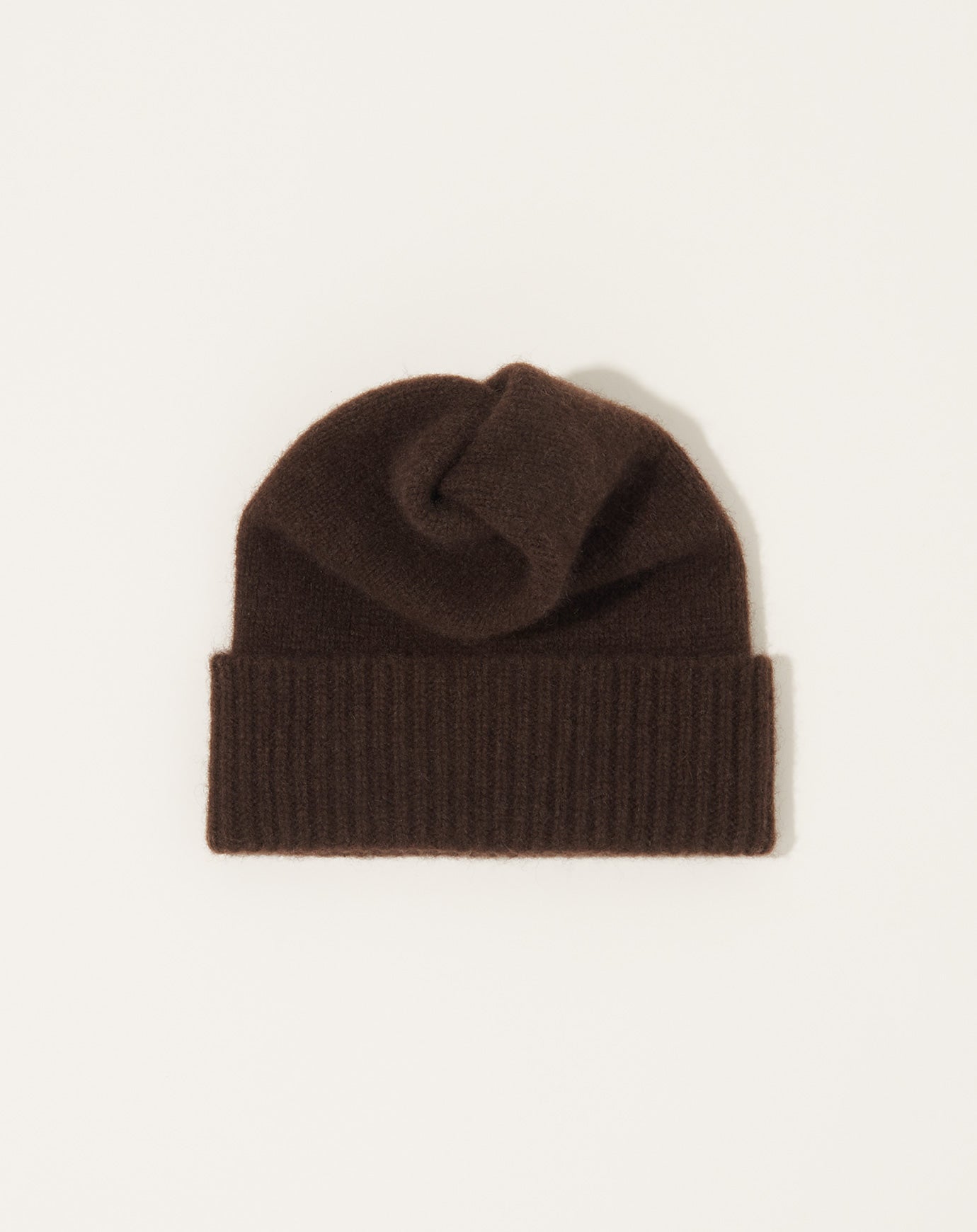 Mature Ha Pleats Yak Knit Cap in Brown