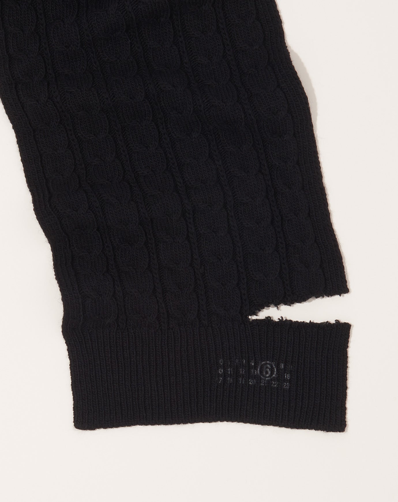 MM6 Cable Scarf in Black