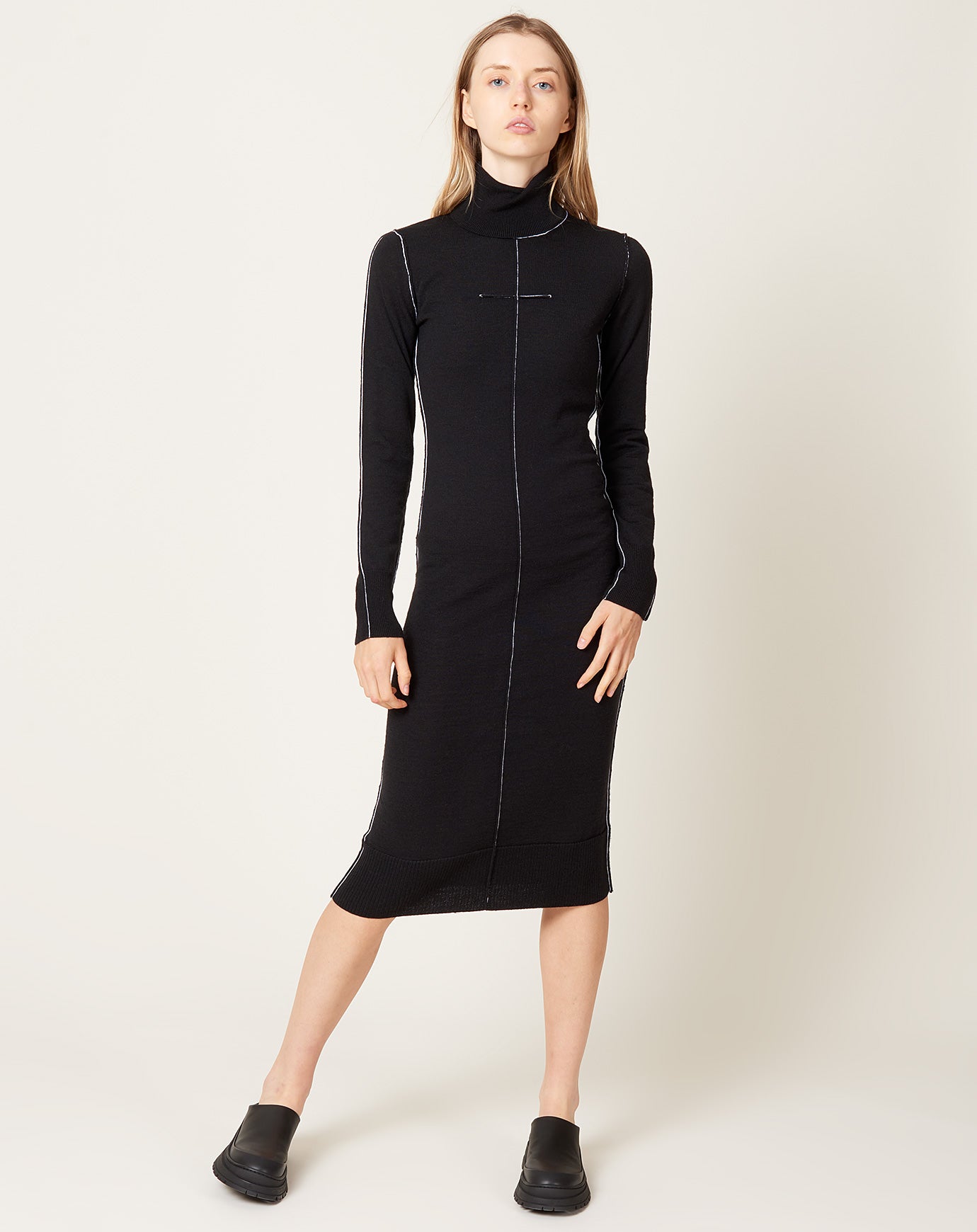 MM6 Essentials Knit Dress in Black