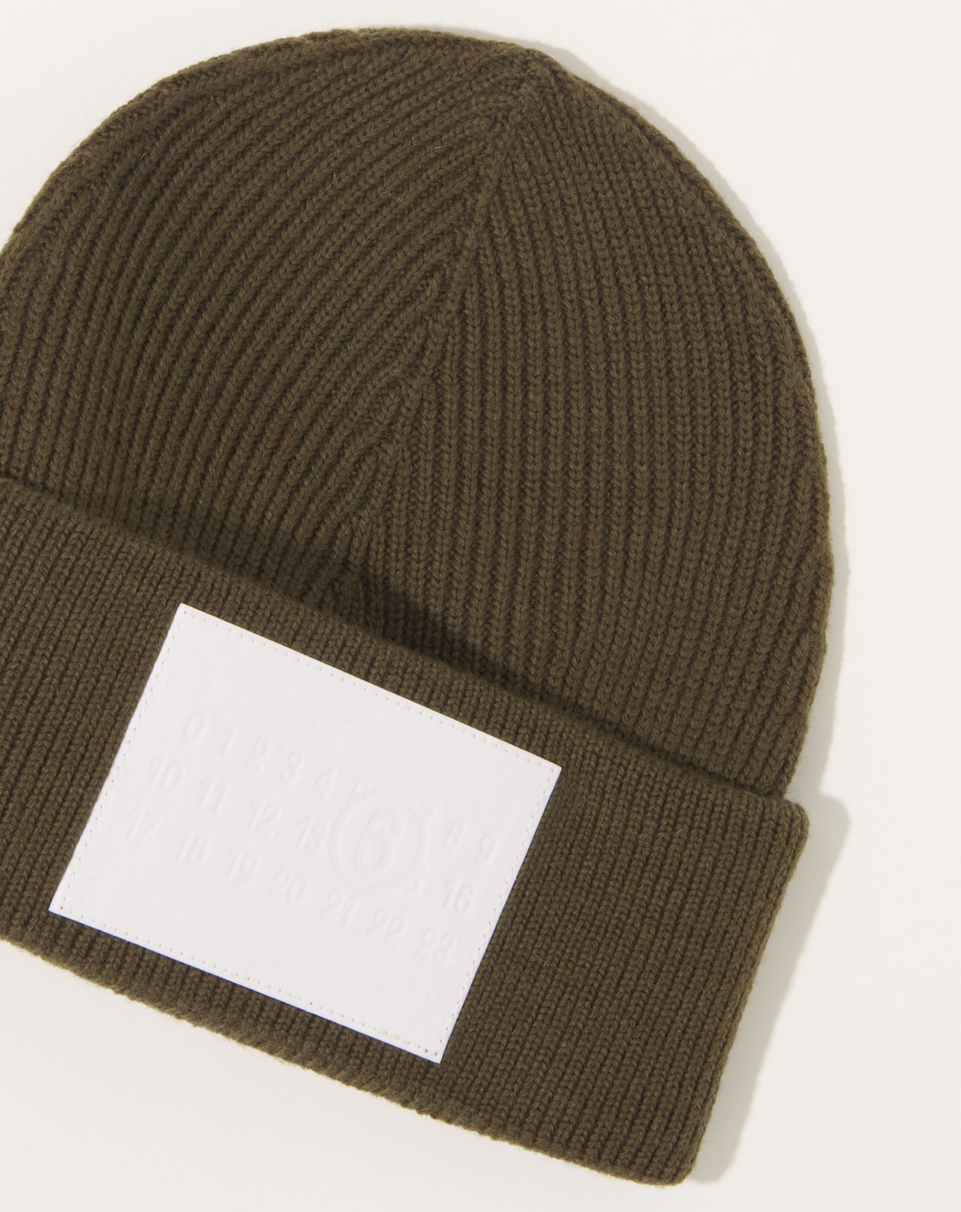 MM6 Knitted Beanie in Khaki