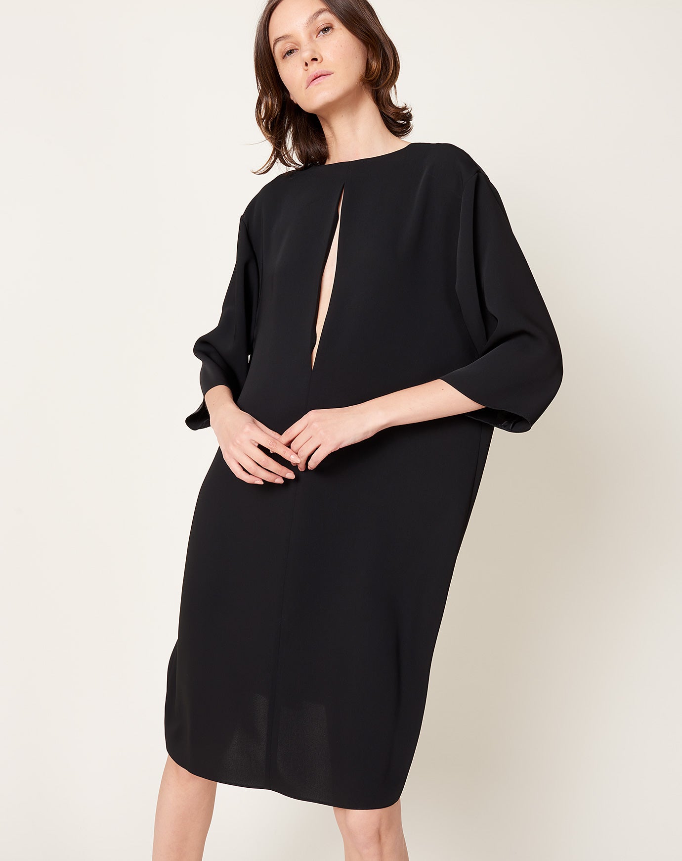 MM6 Loose Fit Midi Dress in Black