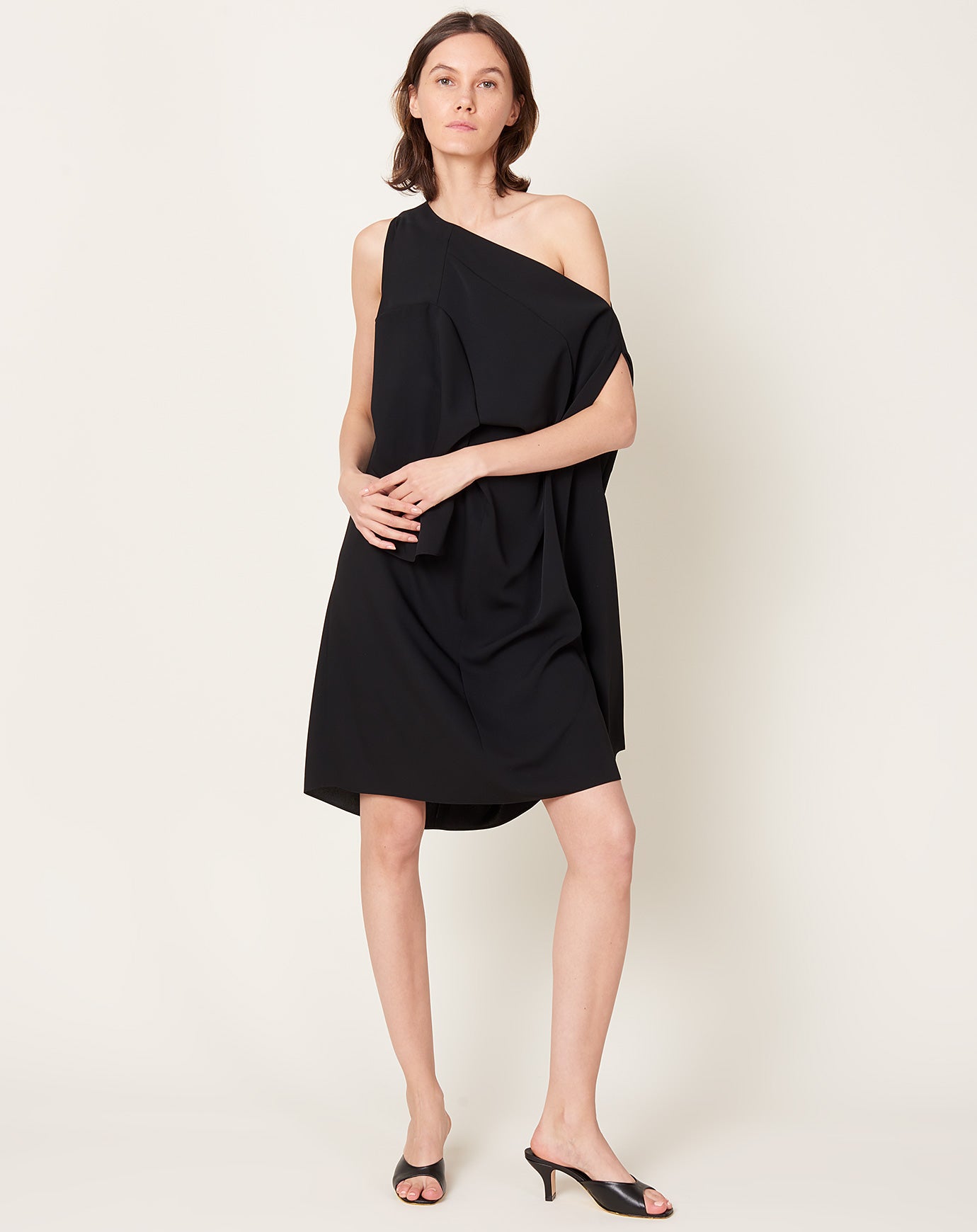 MM6 Loose Fit Midi Dress in Black