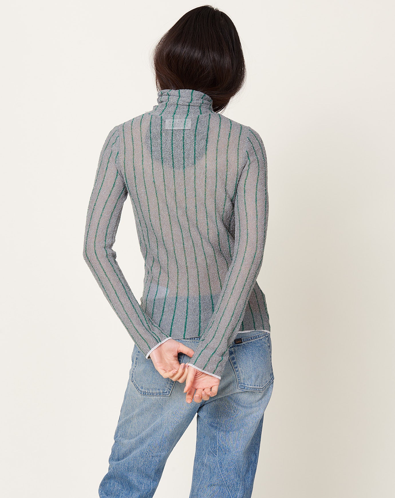 MM6 Turtleneck Pullover in Grey Green