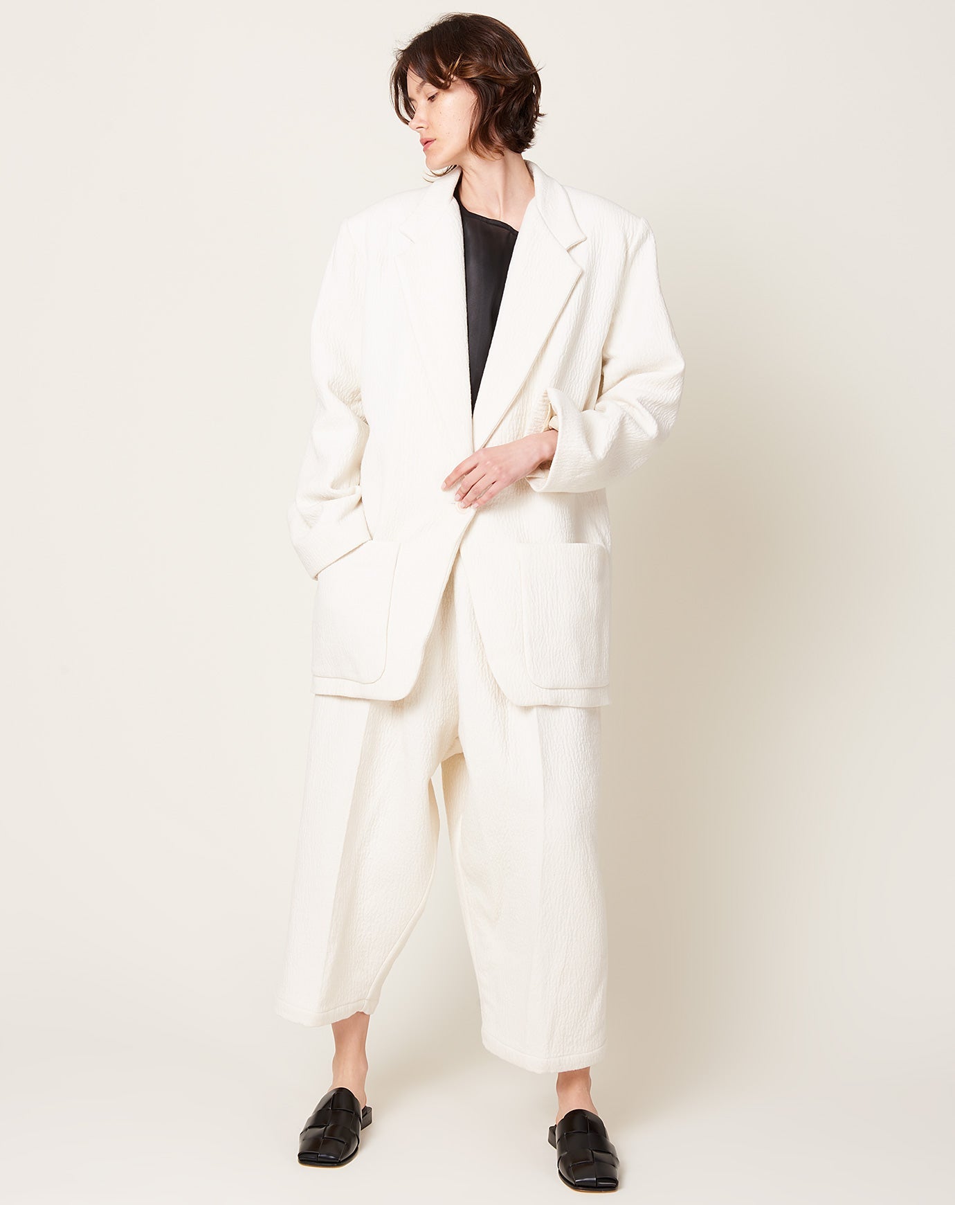 Modern Weaving Oversize Boxy Blazer in Italian Wool Bouclé