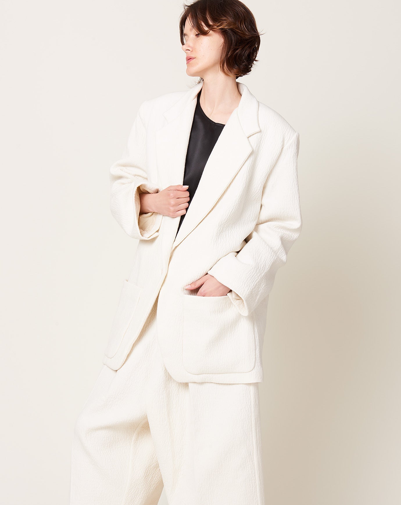 Modern Weaving Oversize Boxy Blazer in Italian Wool Bouclé