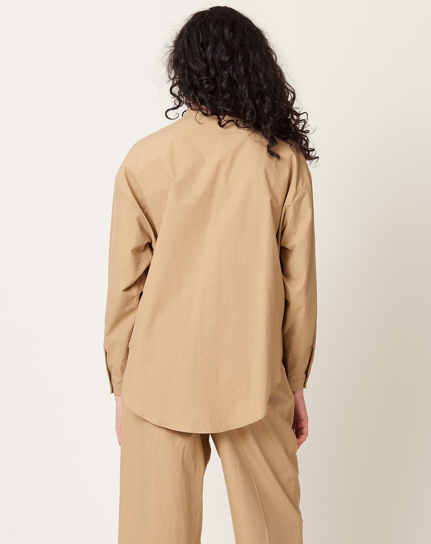 Modern Weaving Oversize Button Down in Khaki