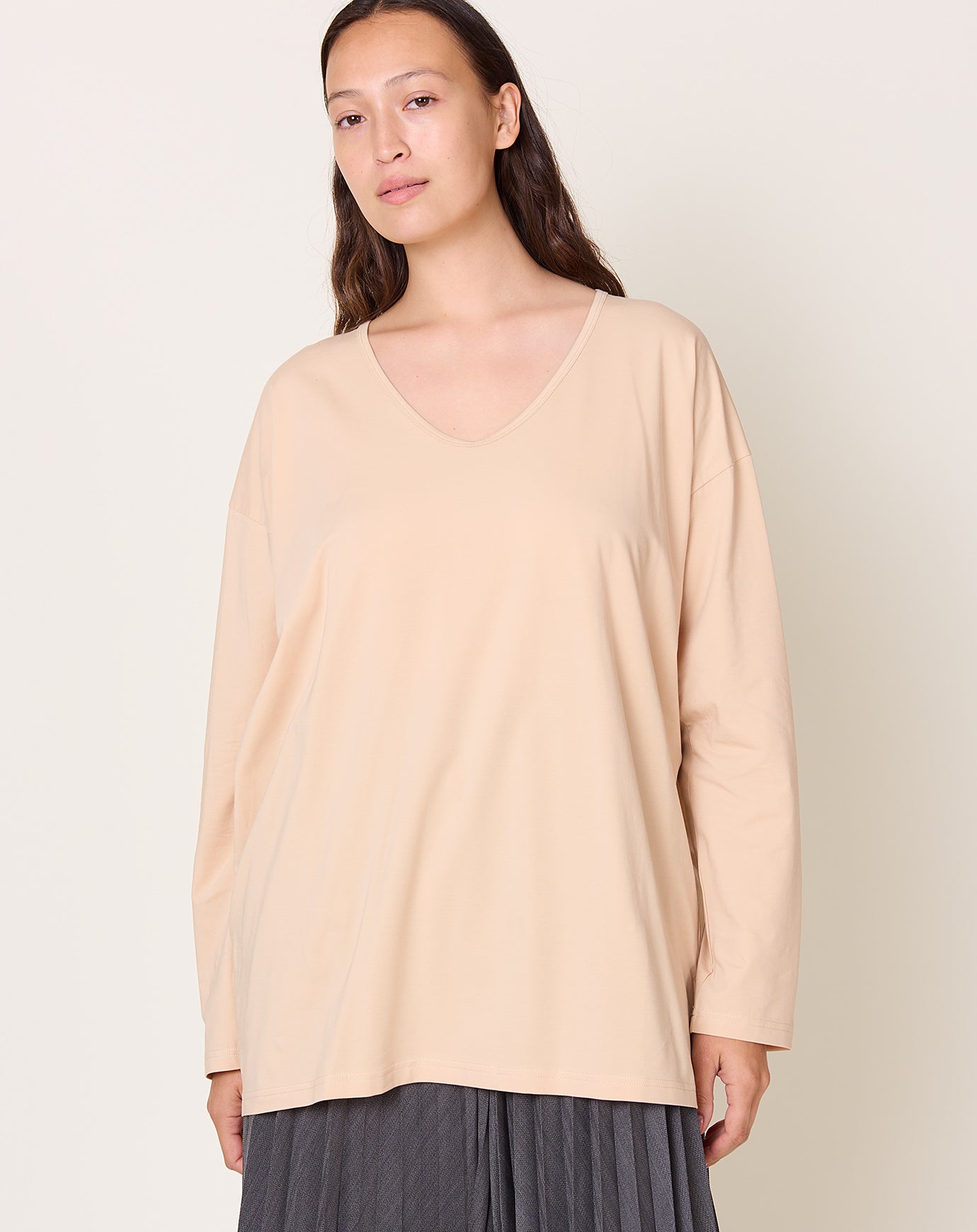 MVH Boy V Neck in Salmon Jersey