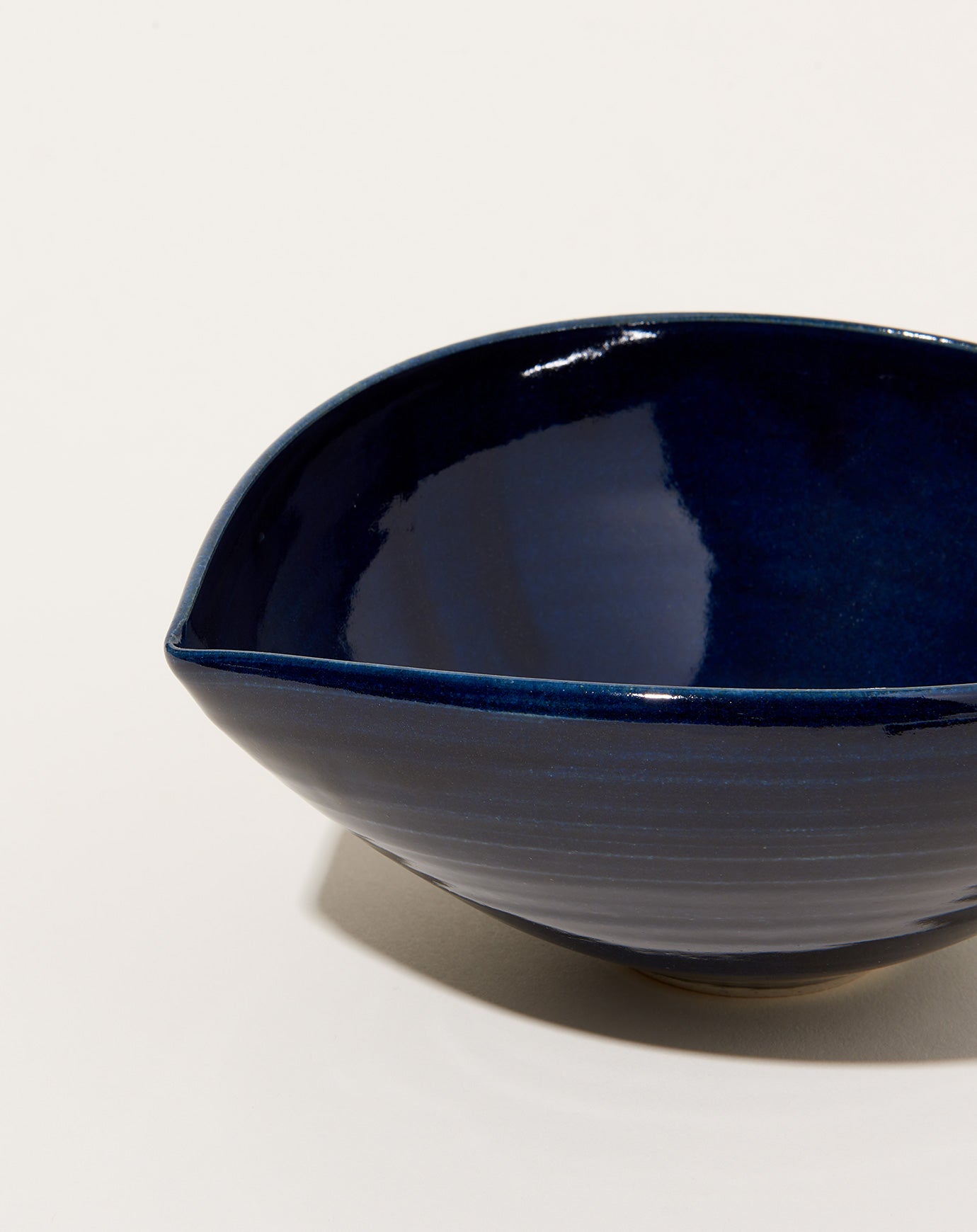 Monohanako Large Almond Bowl in Dark Blue