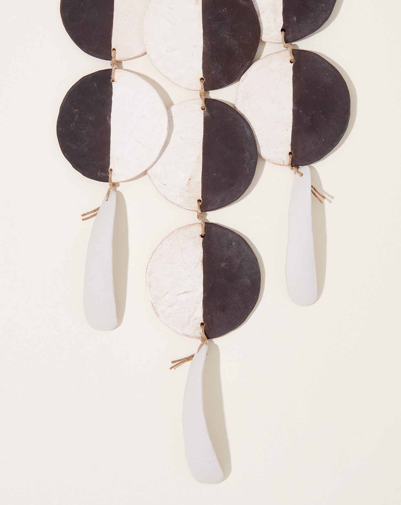 MQuan Three Strand Hanging Discs in Black and White