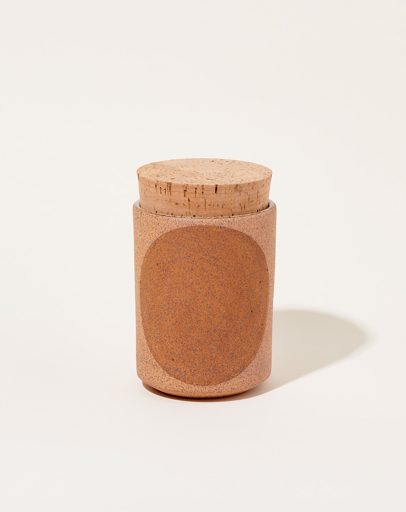 MQuan Studio Small Tall Canister in Tucker Full Moon Golden Brown