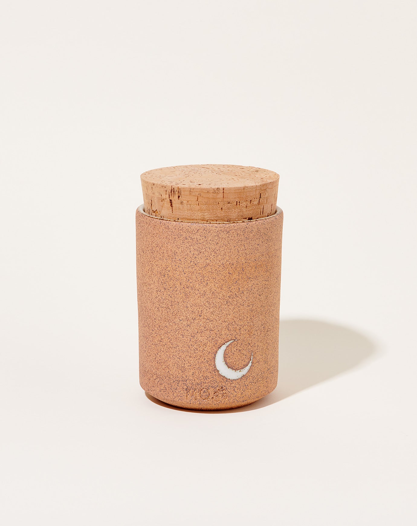 MQuan Studio Small Tall Canister in Tucker Full Moon Golden Brown