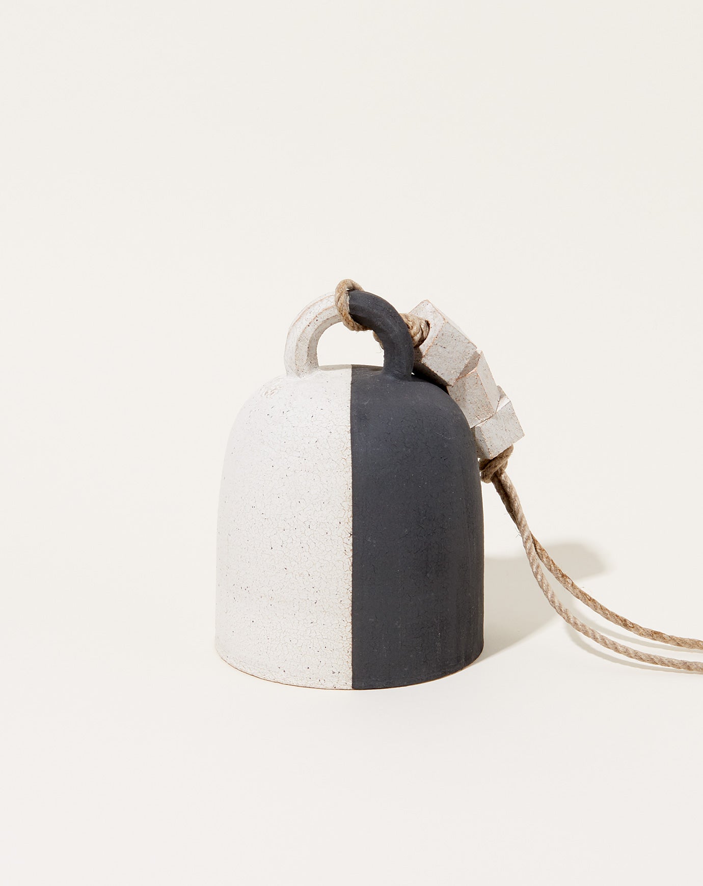 MQuan Studio Small Round Thrown Bell in Black & White