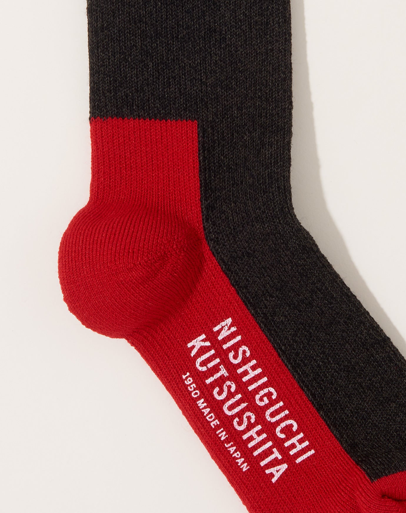 Nishiguchi Kutsushita Wool Pile Trail Socks in Charcoal