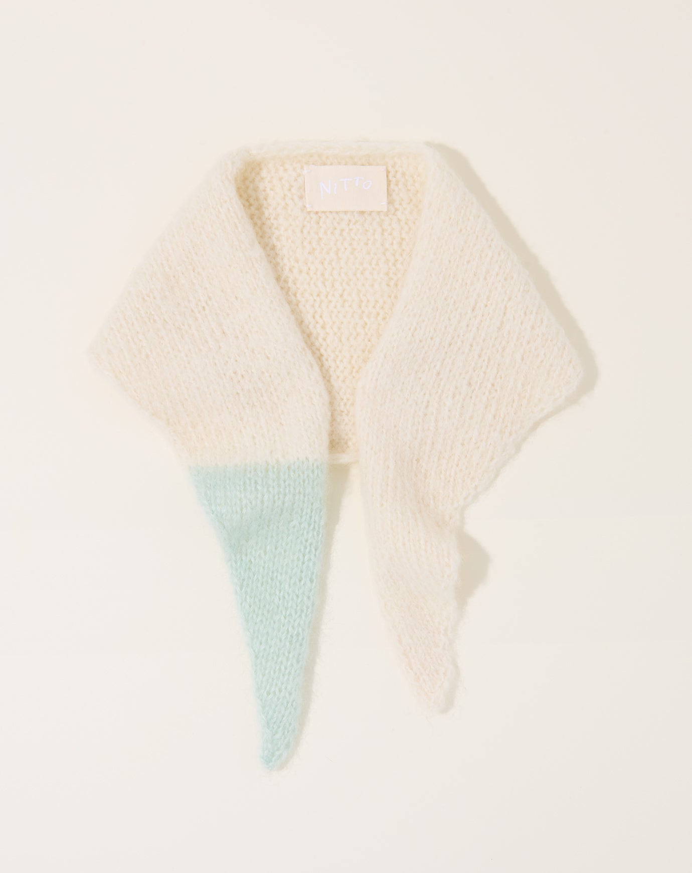NITTO Trimo Neckerchief in Off White/Mint Green