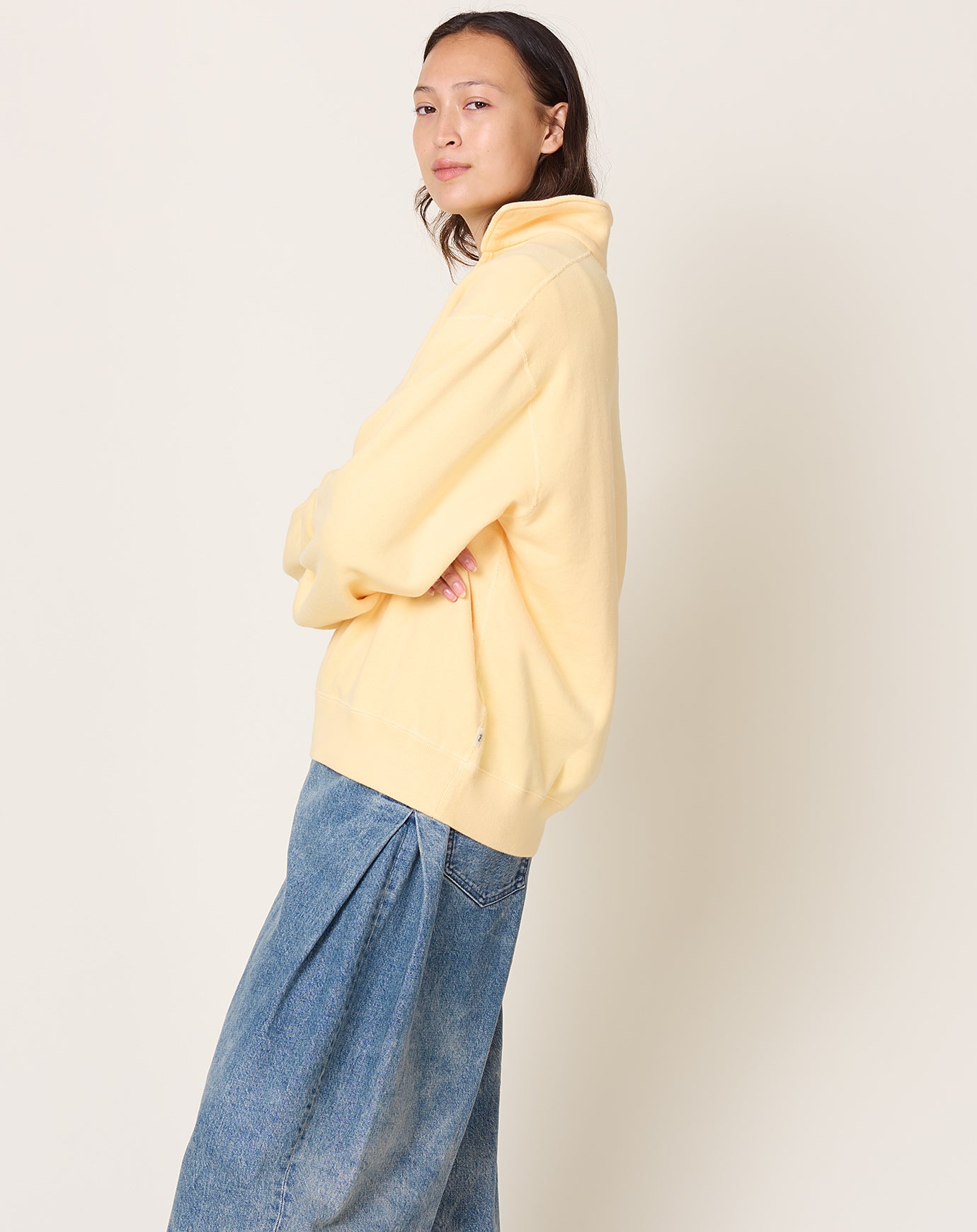 Places and Spaces Loop Wheel Skipper Pullover in Butter