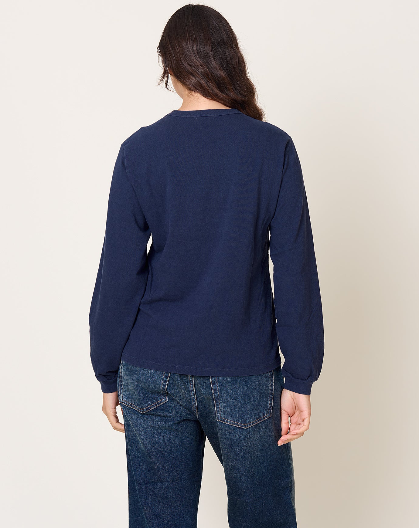 Places and Spaces Zimbabwe Cotton L/S Tee in Navy