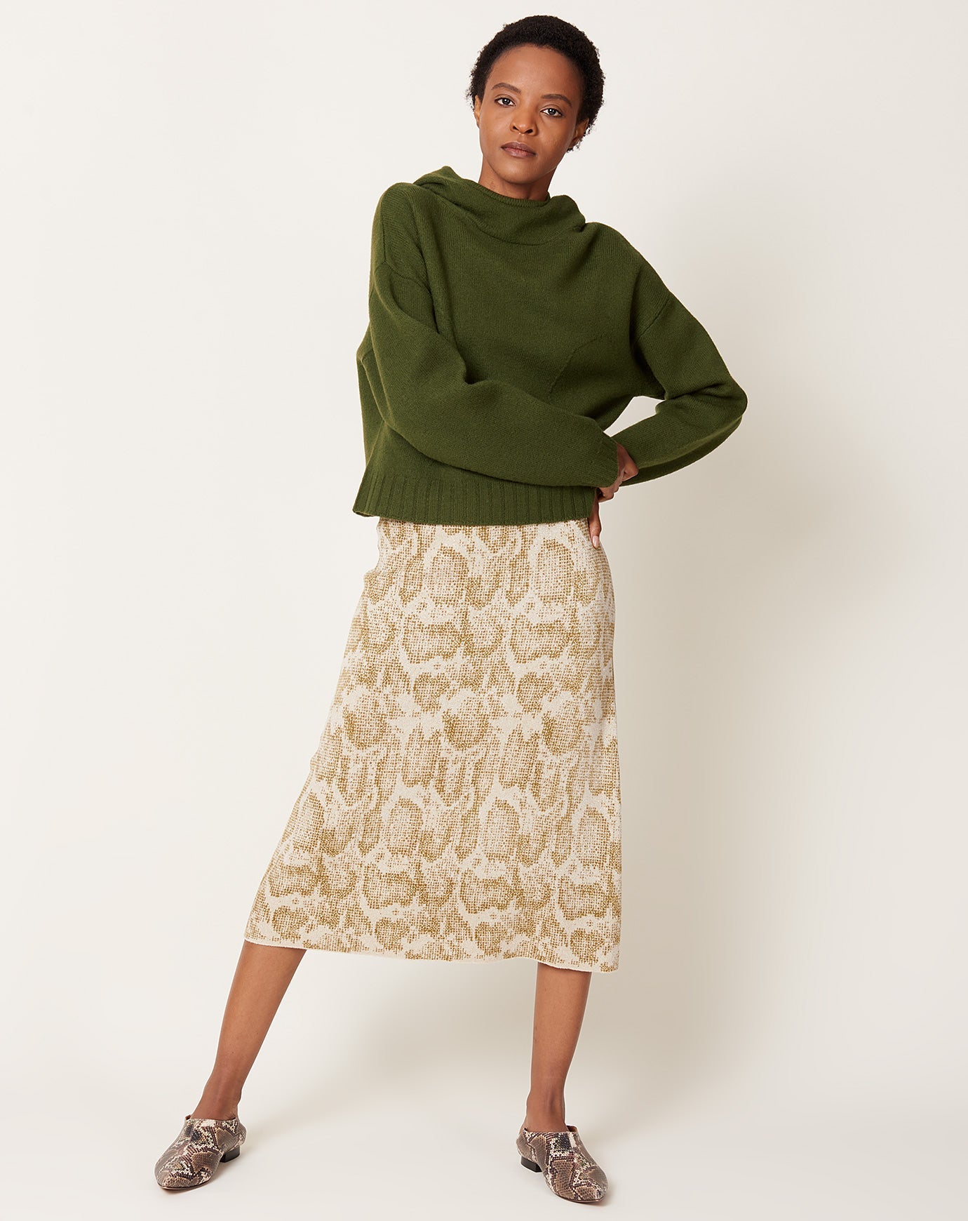 Amis Skirt in Cream Jacquard Rachel Comey Covet Lou Small