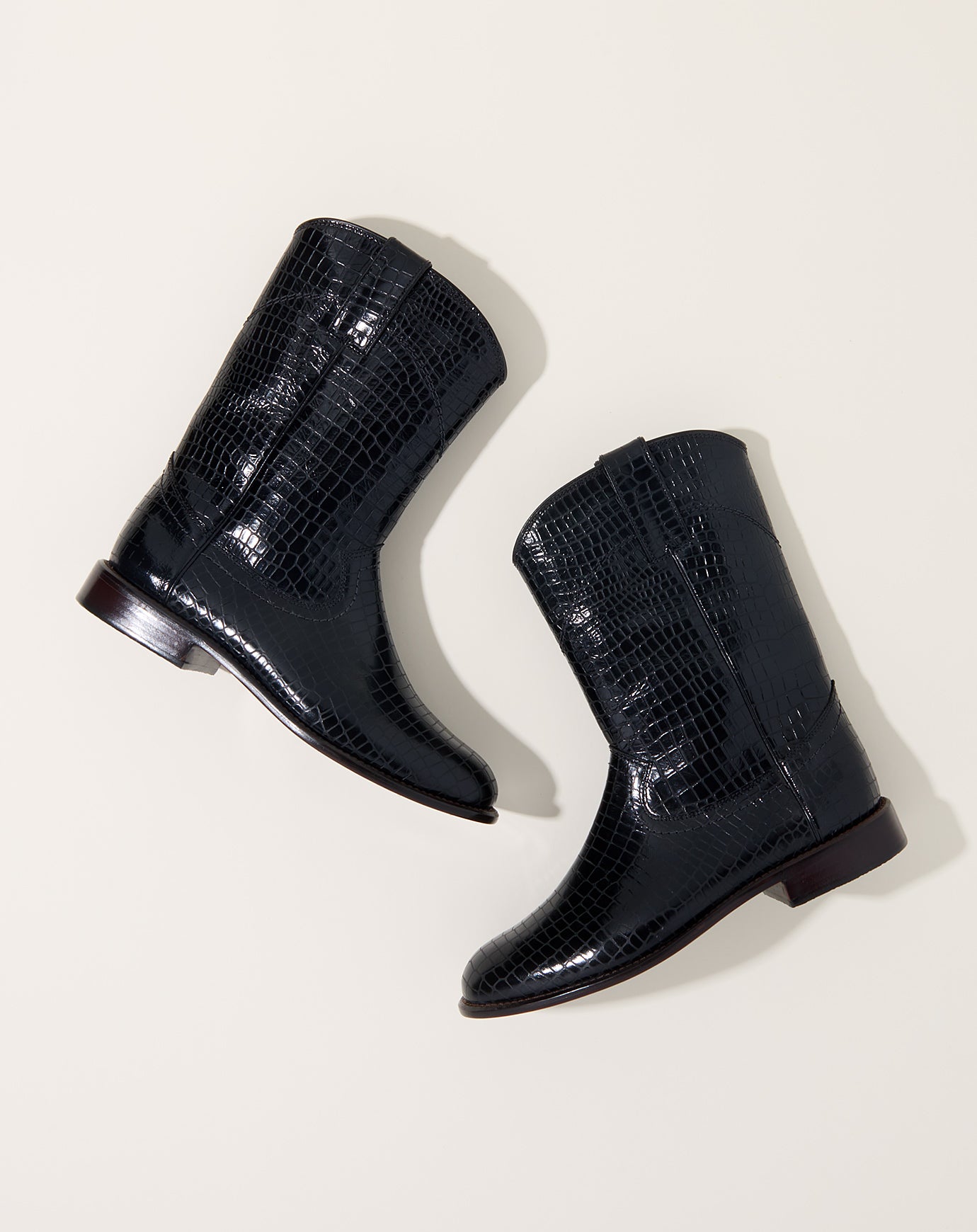 Rachel Comey Benny Boot in Black Croc Print