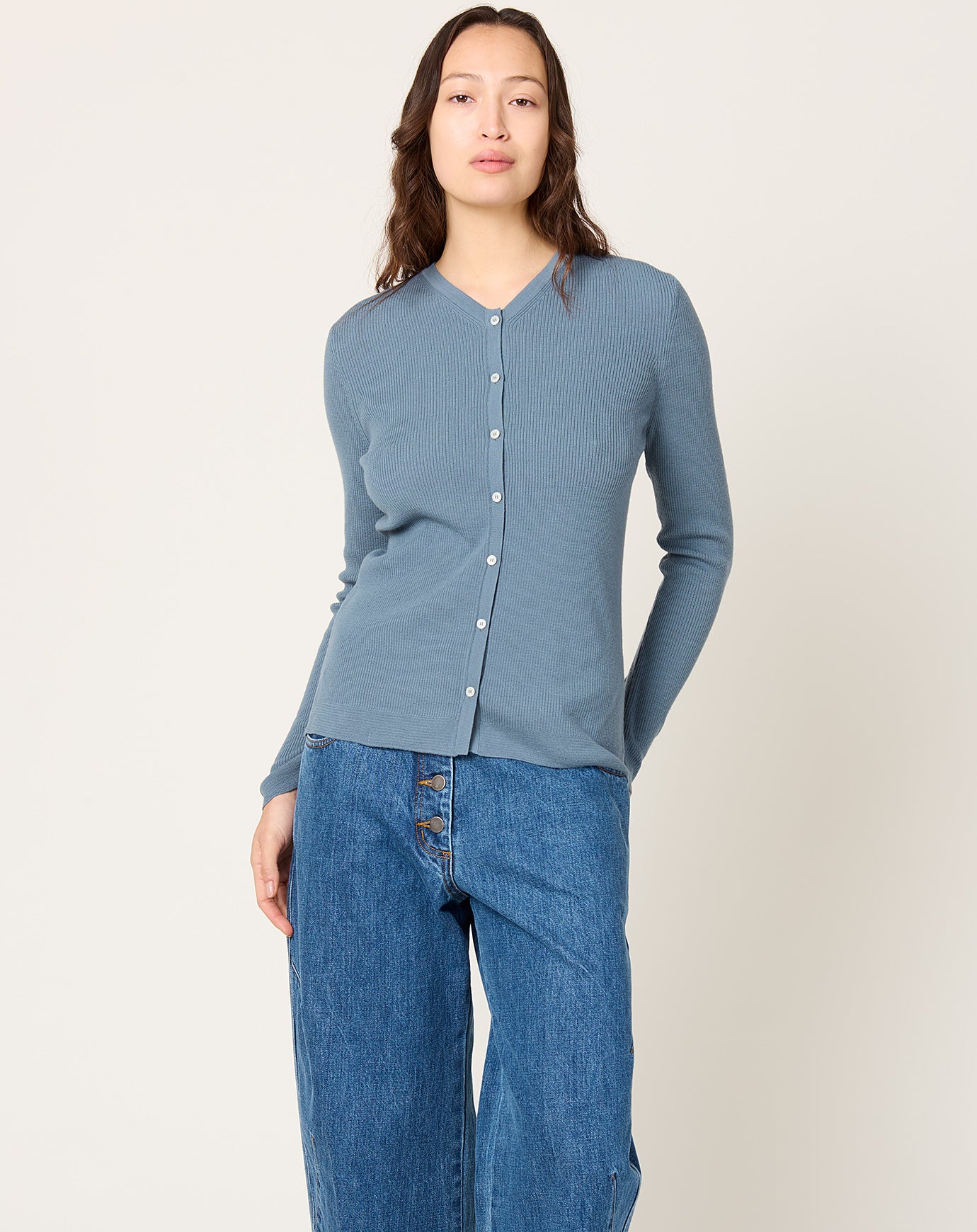 Rachel Comey Blisse Cardigan in Chambray