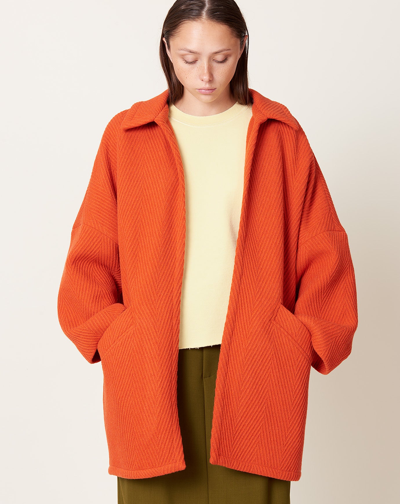 Husk Coat in Orange