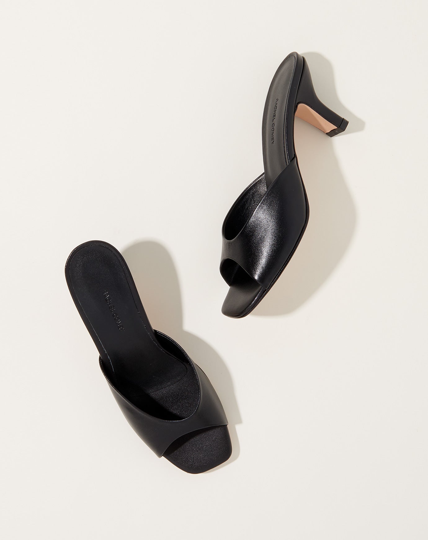 Rachel Comey Kitten Heel in Black Nappa Leather