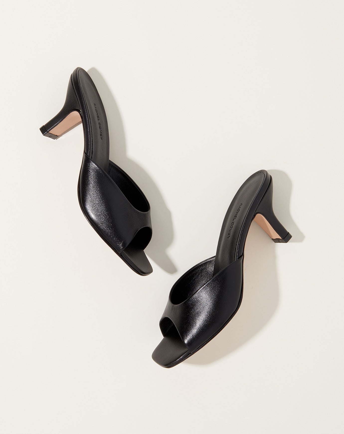 Rachel Comey Kitten Heel in Black Nappa Leather