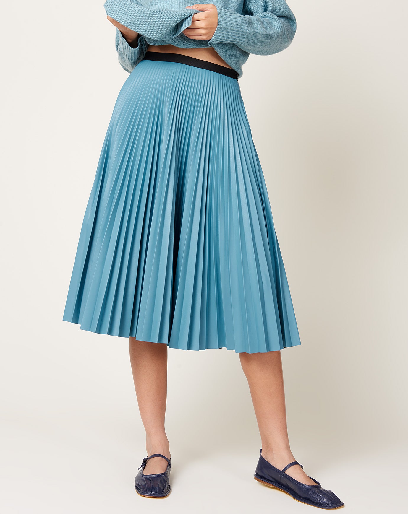 Rachel Comey Larni Skirt in Blue Leatherette