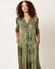 Raquel Allegra Perfect Dress in Moss Hand Dye