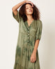 Raquel Allegra Perfect Dress in Moss Hand Dye