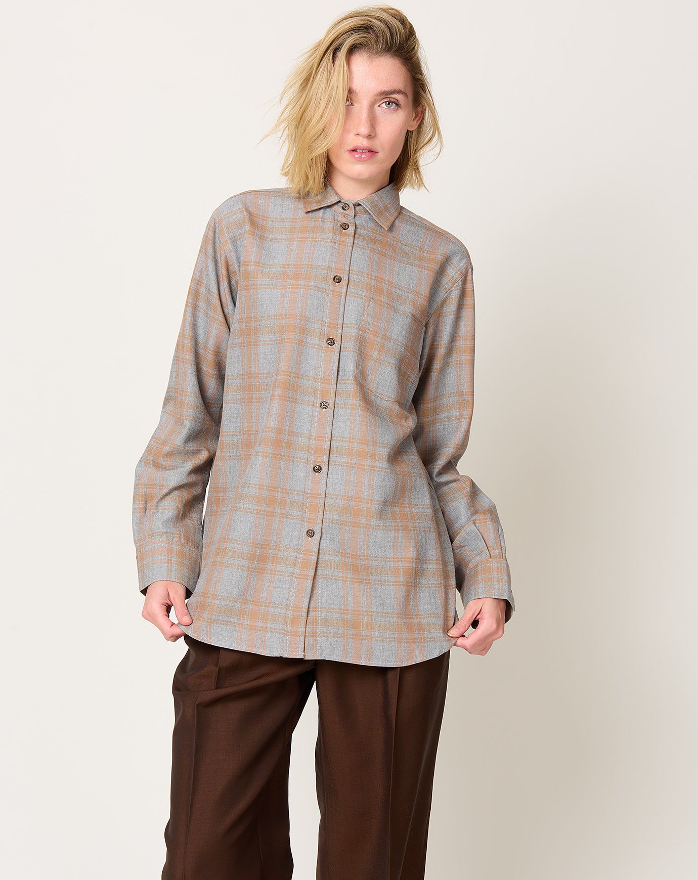 Róhe Powder Check Shirt