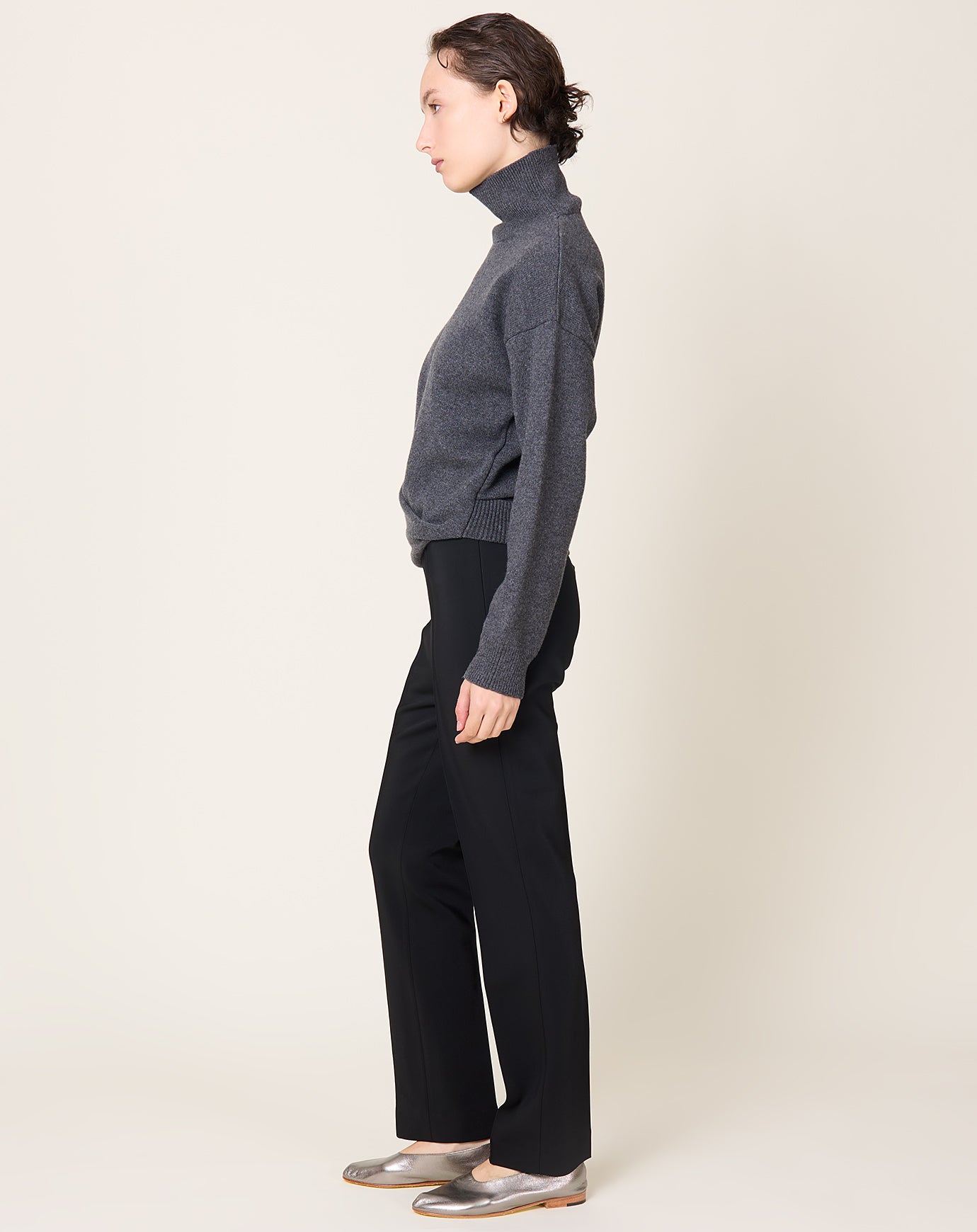 Róhe Cigarette Leg Trousers in Black