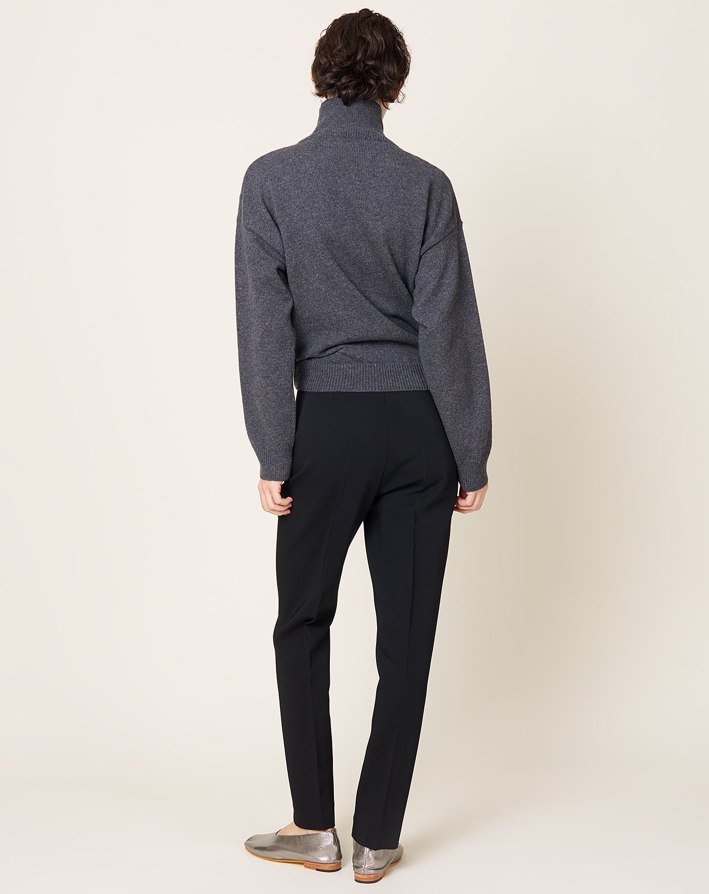 Róhe Cigarette Leg Trousers in Black