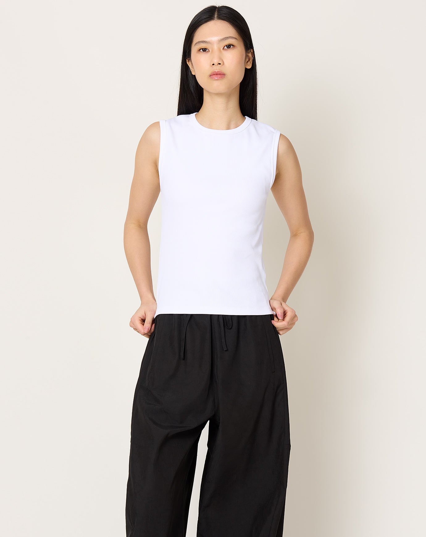 Róhe Dense Rib Tank Top in Optic White