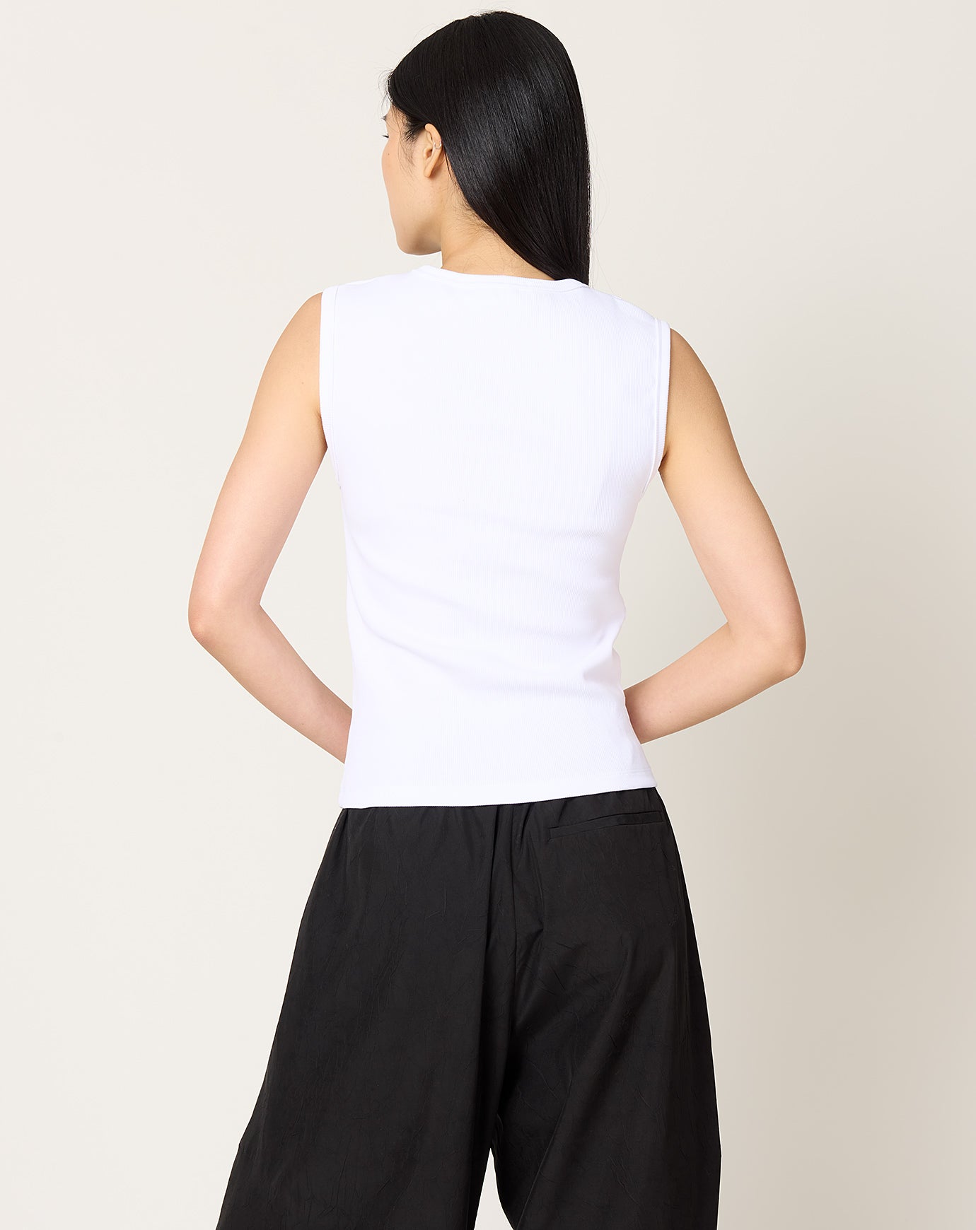 Róhe Dense Rib Tank Top in Optic White