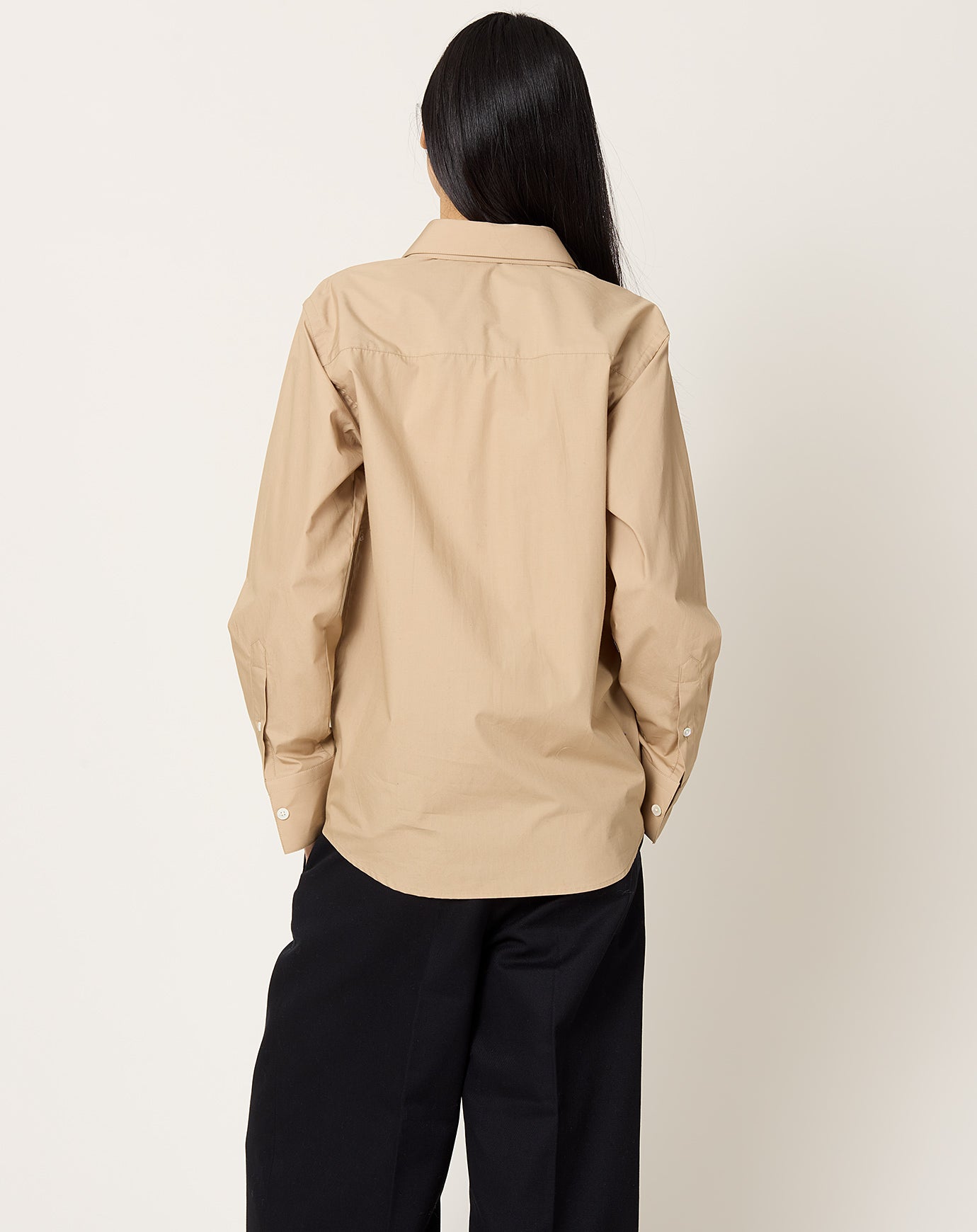 Róhe Double Collar Shirt in Wheat