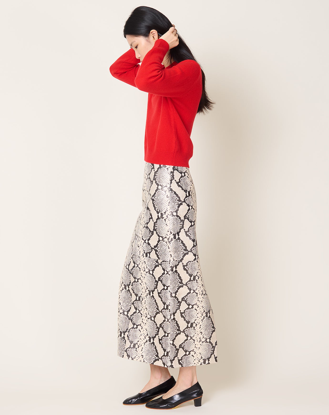 Róhe Snakeskin Skirt
