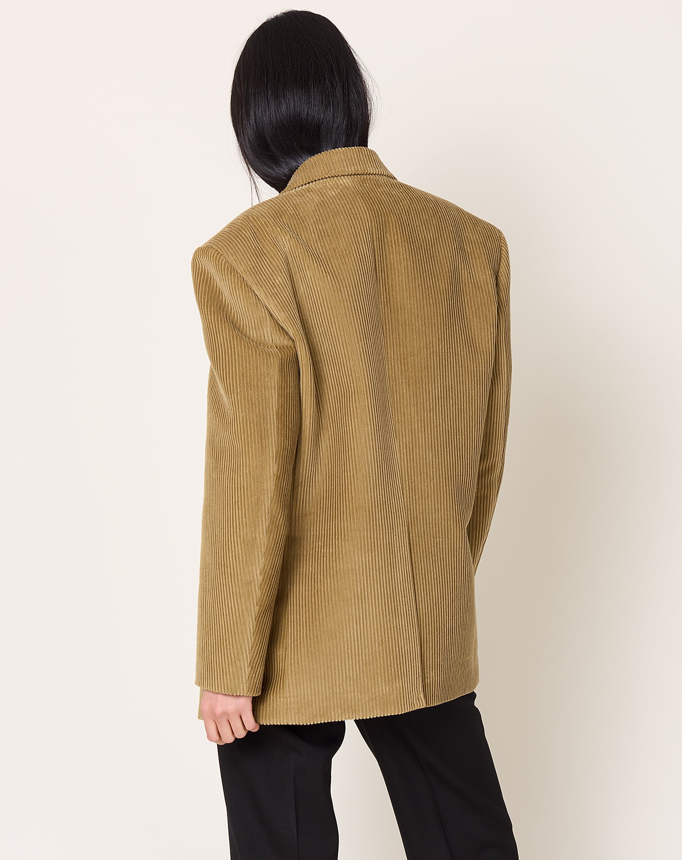 Róhe Oversized Corduroy Blazer in Beige