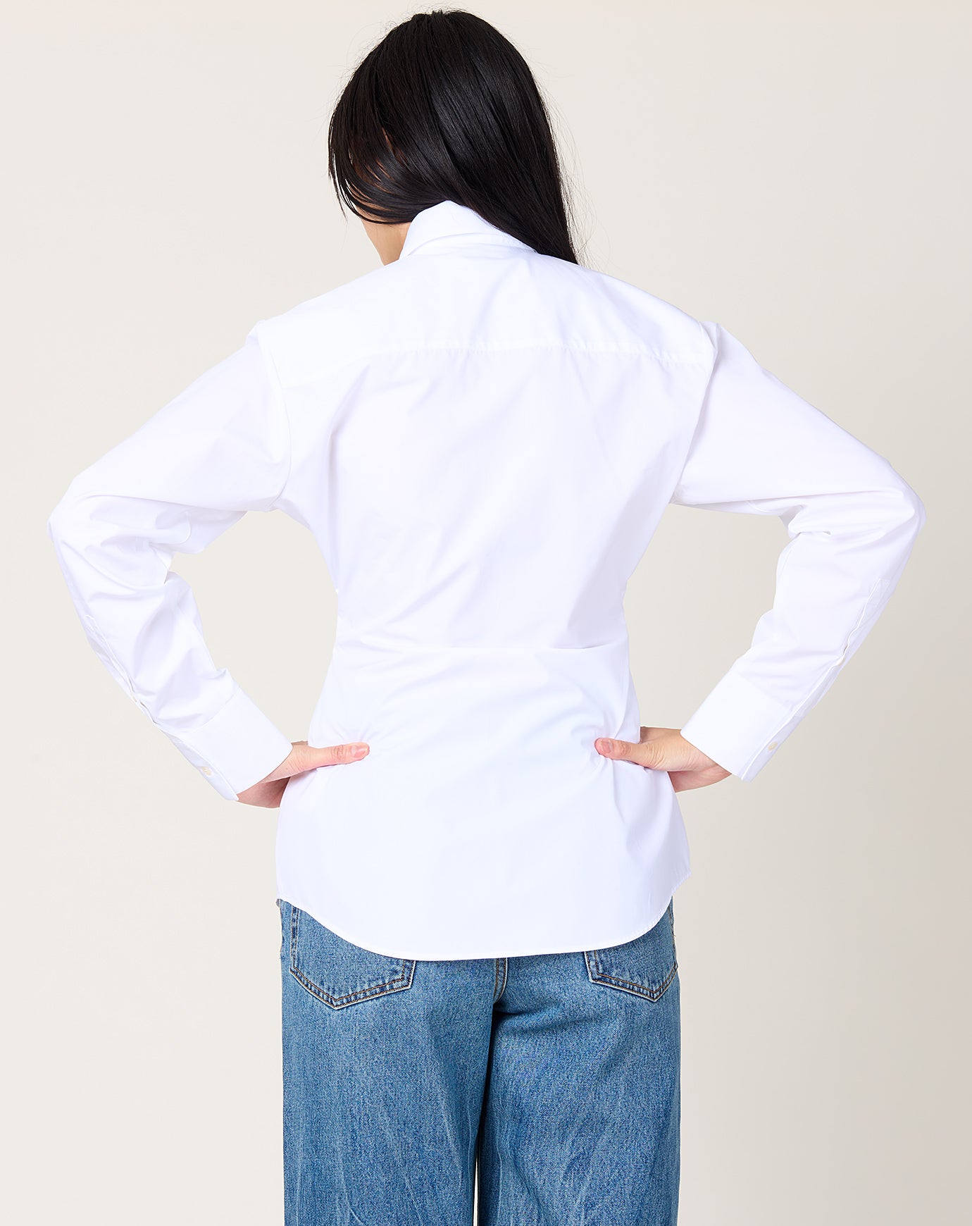 Róhe Poplin Shaped Shirt in Optic White