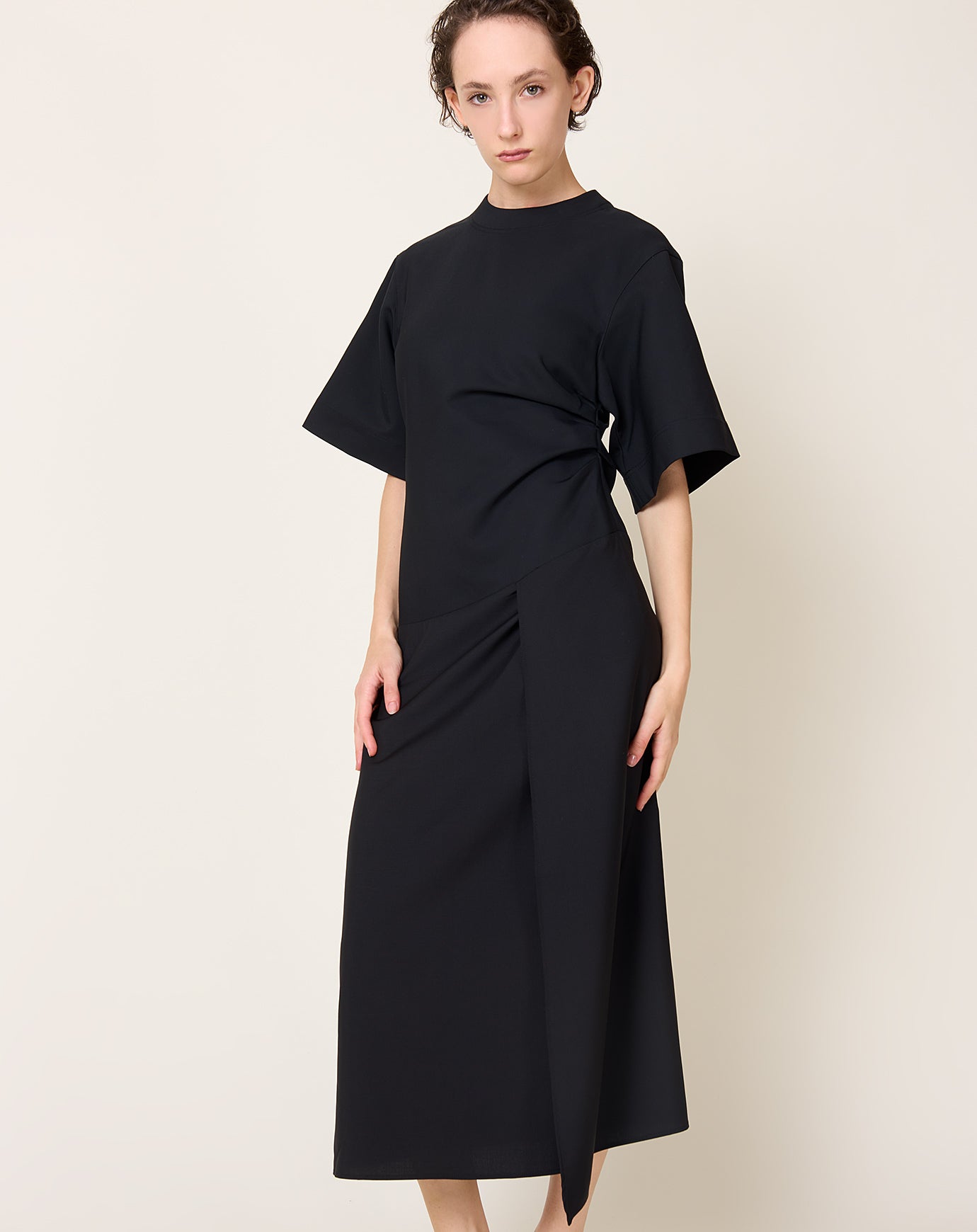 Rohe Sculptural Shortsleeve Dress in Black