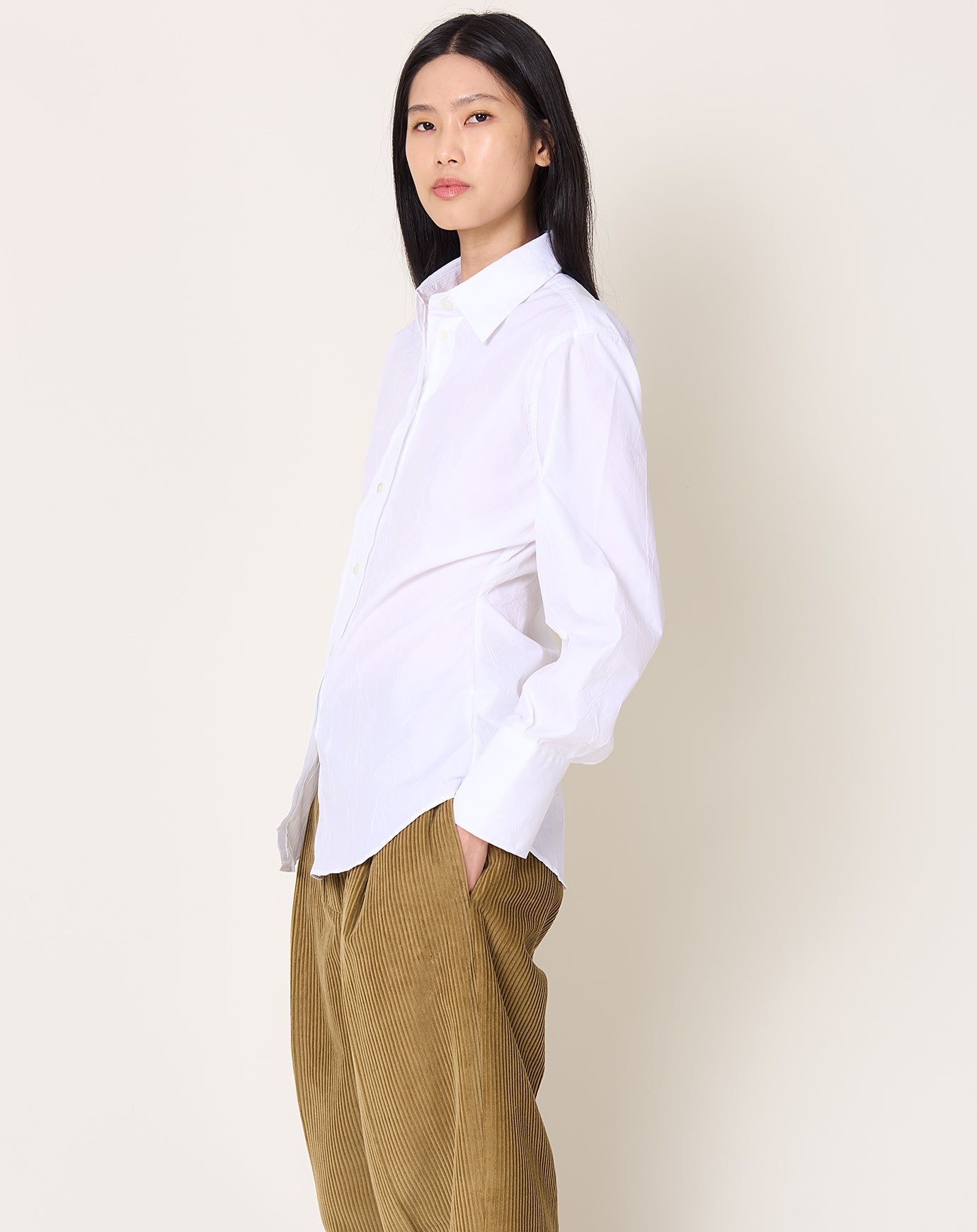 Róhe Shaped Shirt in Optic White